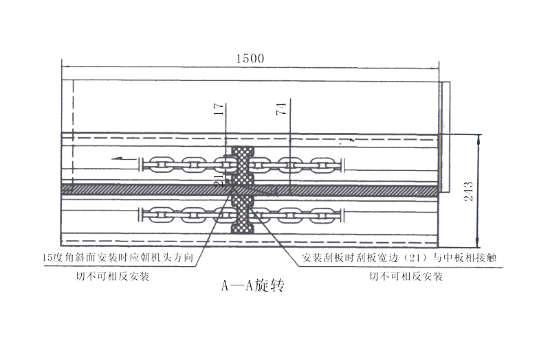 SZB620/40型輕體刮板轉載機零件安裝圖